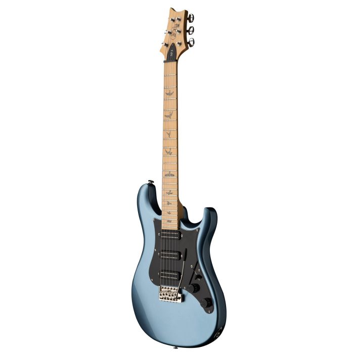 PRS SE NF3 Ice Blue Metallic Maple Fingerboard, angled view