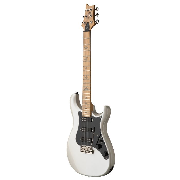 PRS SE NF3 Pearl White Maple Fingerboard, angled view