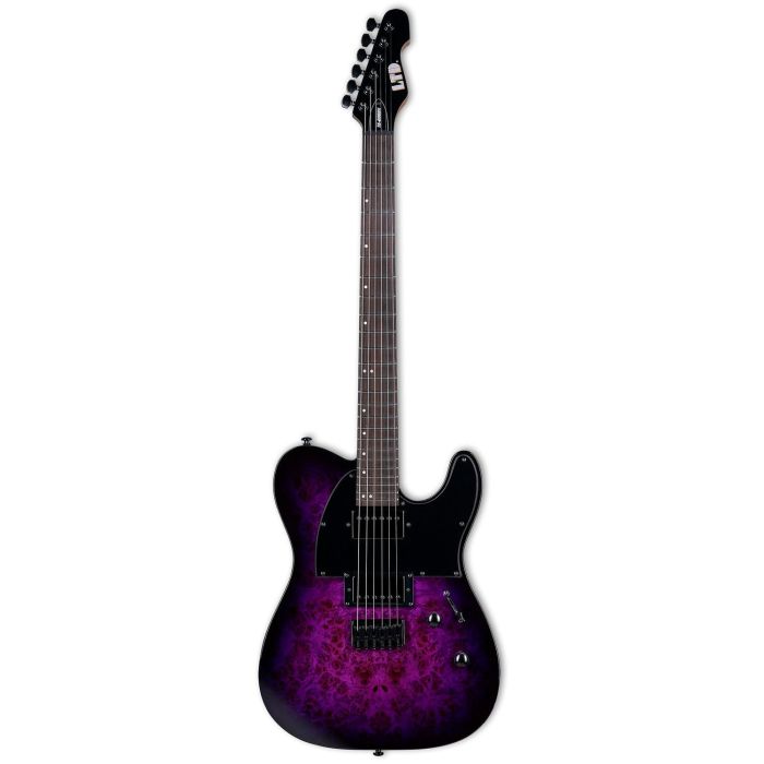 ESP LTD TE-200DX Electric Guitar Purple Burst, front view