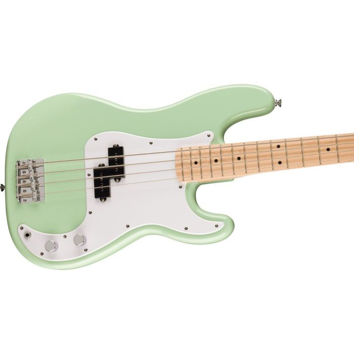 Squier FSR Sonic Precision Bass MN Surf Green, angled view