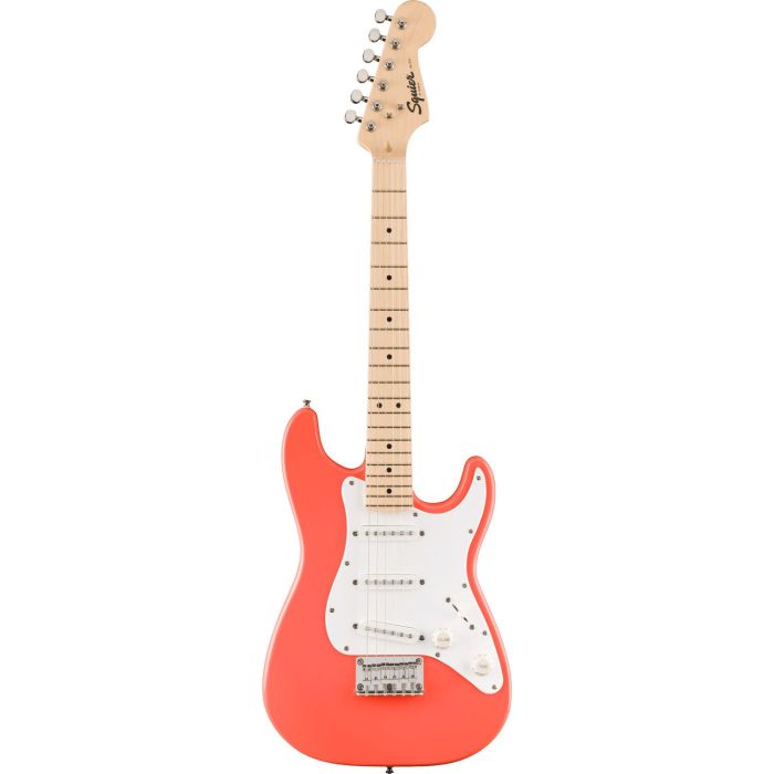 Squier FSR Mini Stratocaster MN Tahitian Coral, front view