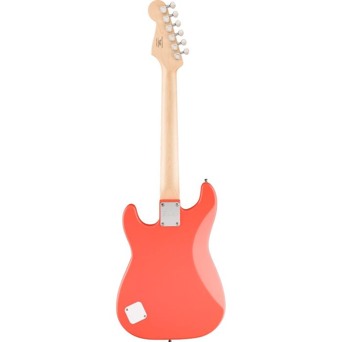 Squier FSR Mini Stratocaster MN Tahitian Coral, rear view