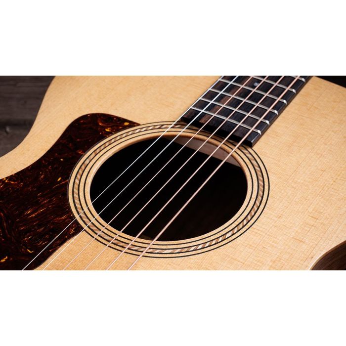 Taylor Academy 12e Left Handed Electro Acoustic body closeup