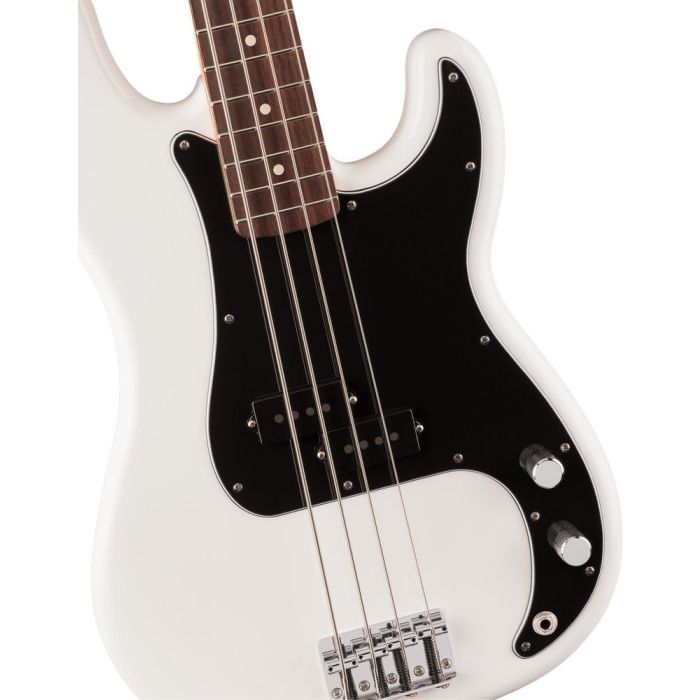 Fender Player II Precision Bass Rw Polar White, body closeup