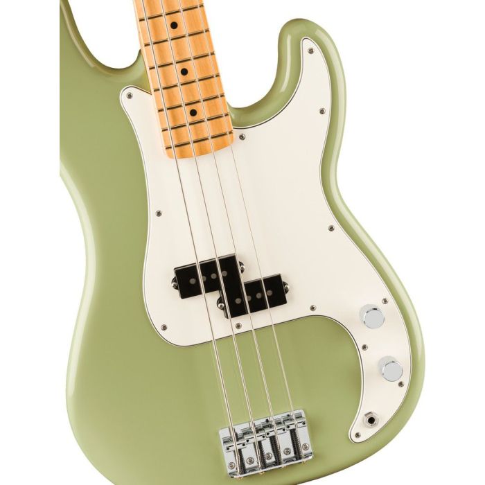 Fender Player II Precision Bass Mn Birch Green, body closeup