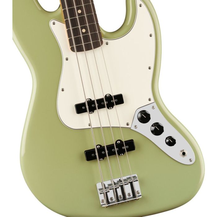 Fender Player II Jazz Bass Rw Birch Green, body closeup