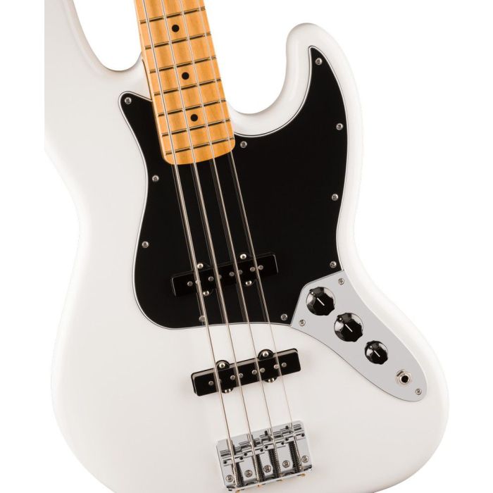 Fender Player II Jazz Bass Mn Polar White, body closeup