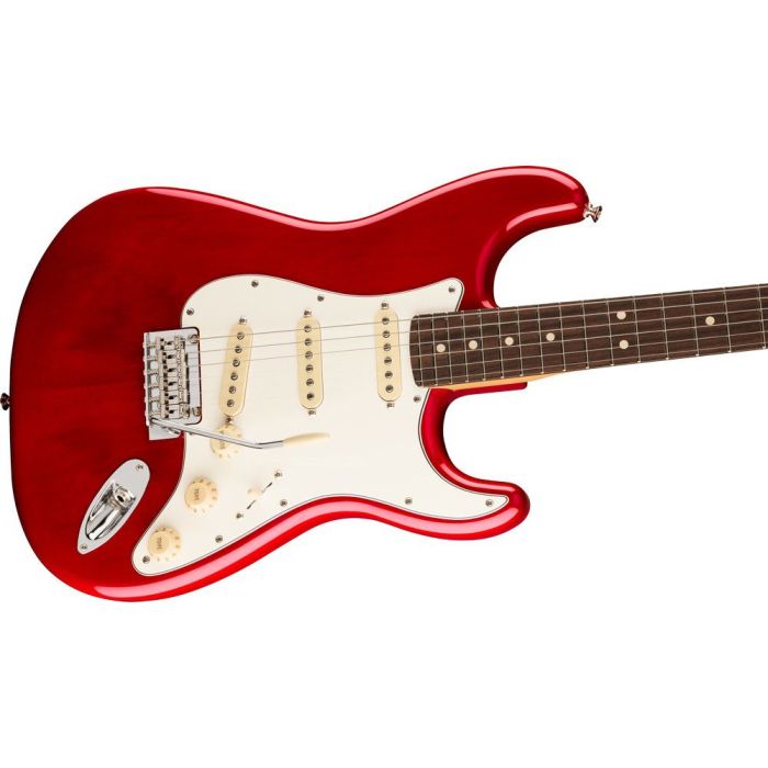 Fender Player II Stratocaster RW Transparent Cherry Burst, angled view