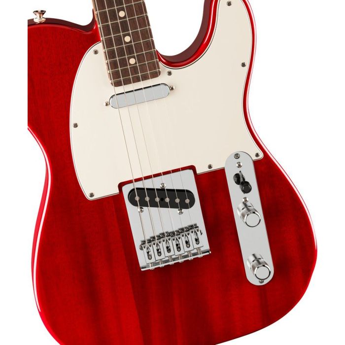 Fender Player II Telecaster RW Transparent Cherry, body closeup