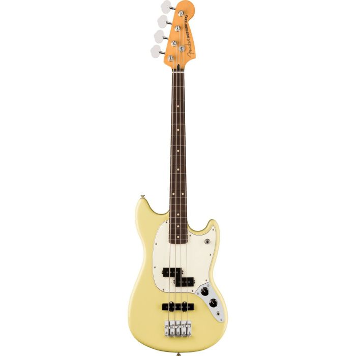 Fender Player II Mustang Bass Pj RW Hialeah Yellow, front view