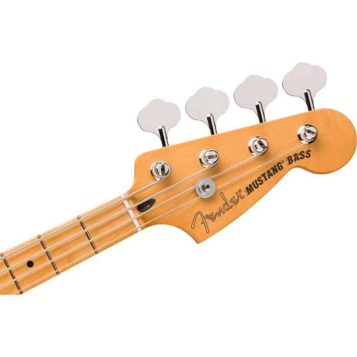 Fender Player II Mustang Bass Pj MN Polar White, headstock front