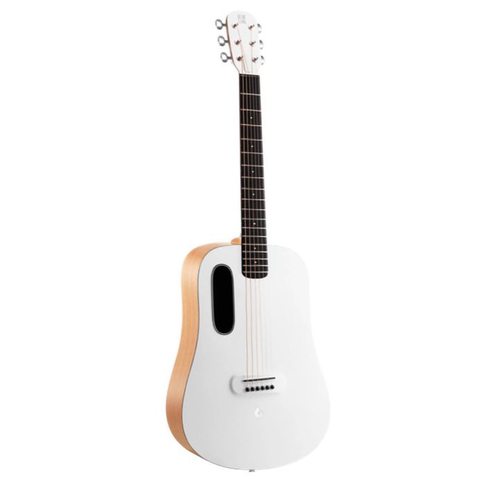 Blue Lava Original Acoustic With Ideal Bag - Frost White/Walnut front