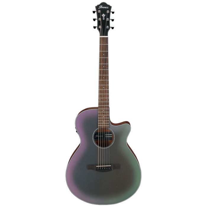 Ibanez AEG50-BAM Aeg Series Spruce Top, Black Aurora Burst Matte front view