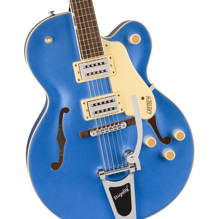 Gretsch G2420t Streamliner Hollow Body w Bigsby IL Broad Fairlane Blue, body closeup