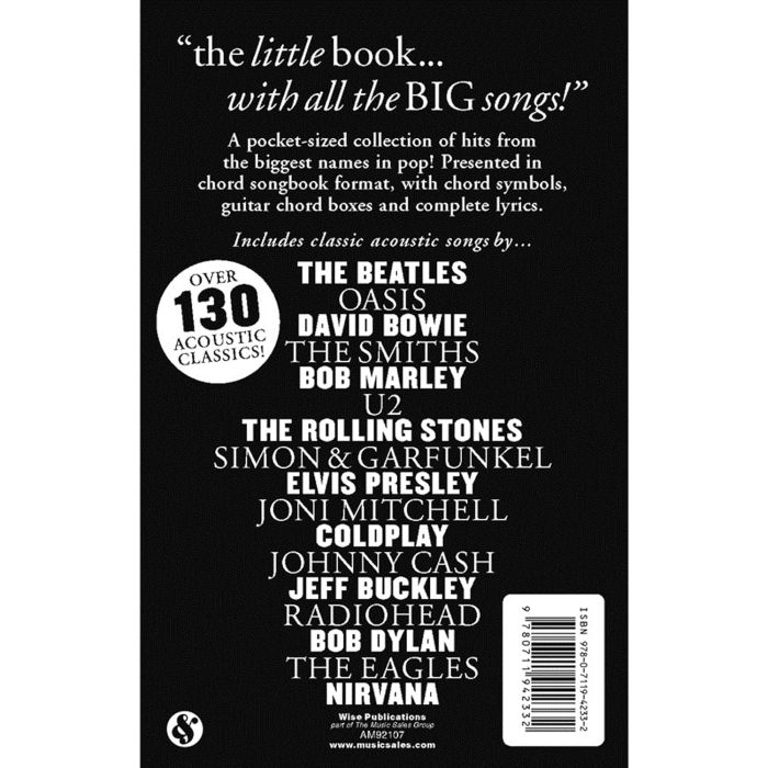 The Little Black Songbook: More Acoustic Hits - Music Book back
