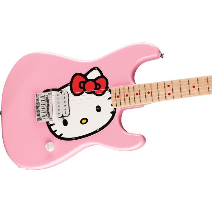 Squier Hello Kitty Stratocaster Pink, angled view