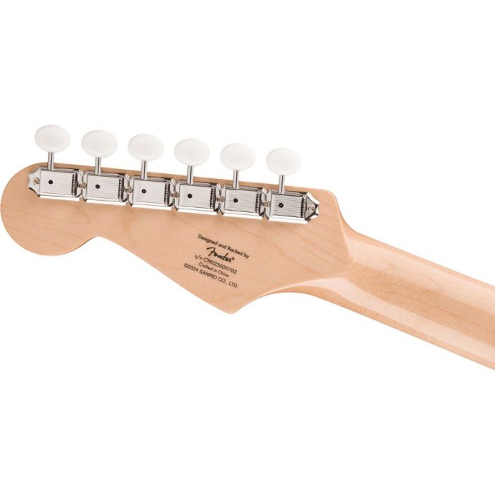 Squier Hello Kitty Stratocaster Pink, headstock rear