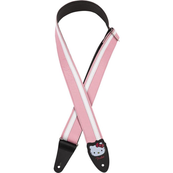 Fender 2 Inch Hello Kitty Leather Strap Pink, full view