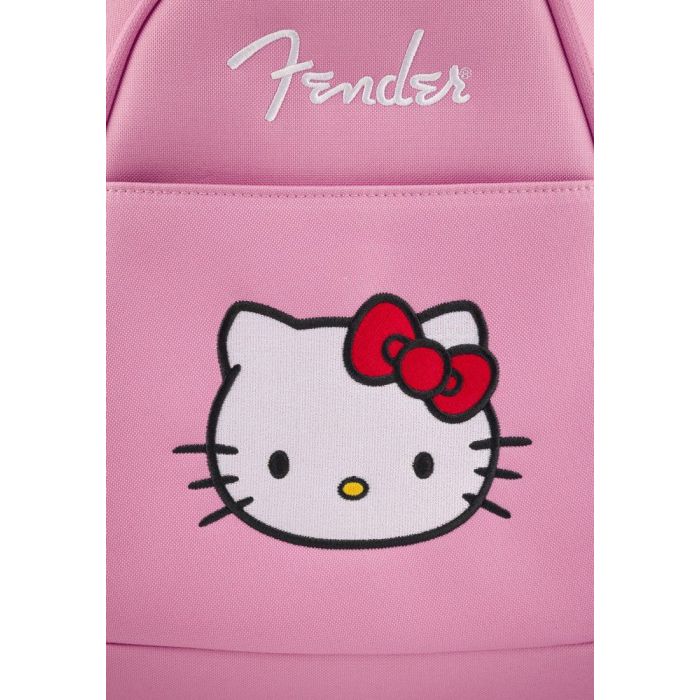 Fender Electric Guitar Gig Bag Hello Kitty Pink, Hello Kitty logo