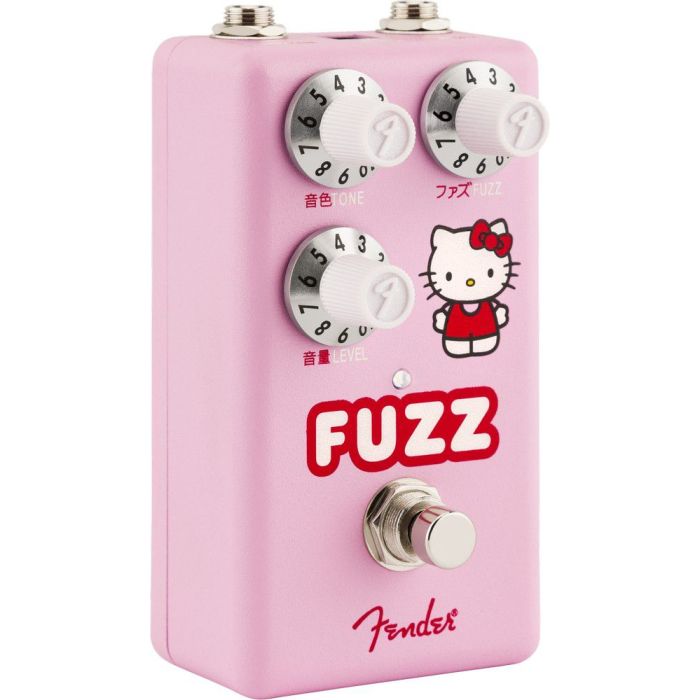 Fender Hello Kitty Fuzz Pedal, right-angled view