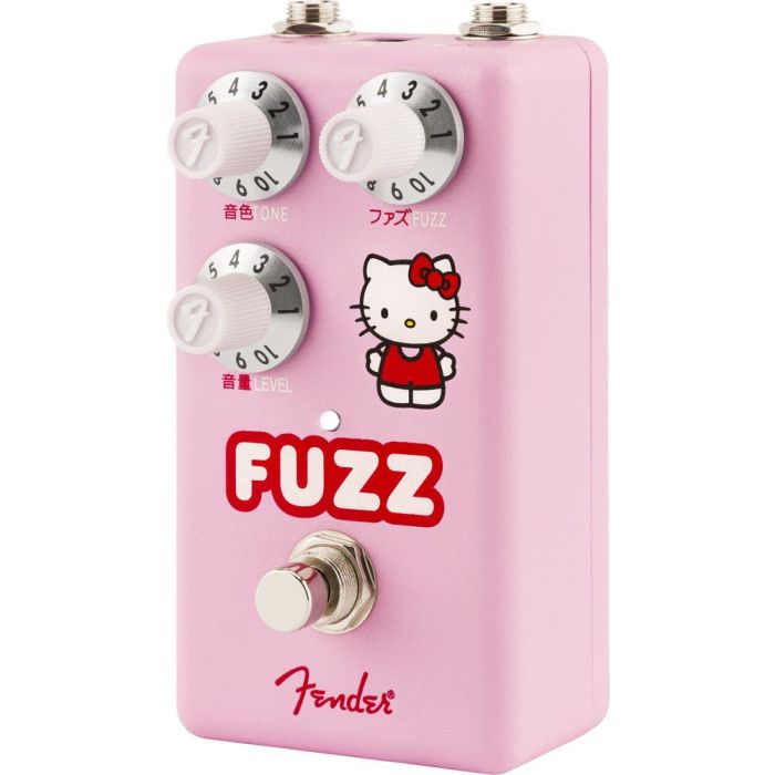 Fender Hello Kitty Fuzz Pedal, left-angled view