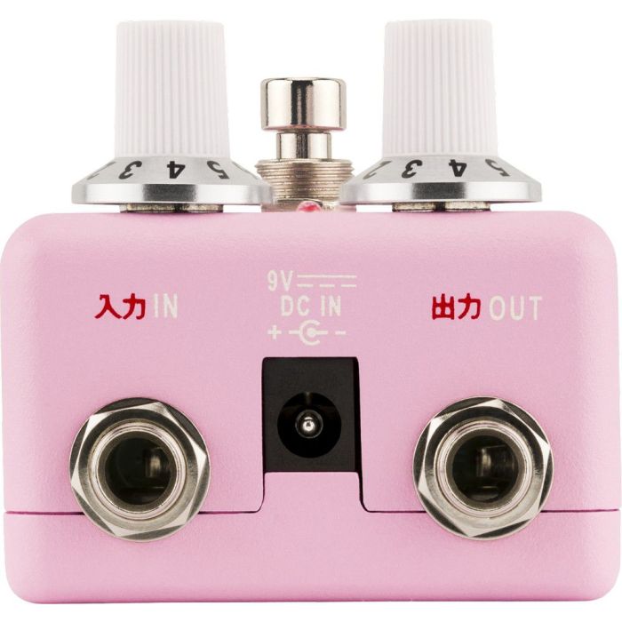 Fender Hello Kitty Fuzz Pedal, inputs closeup