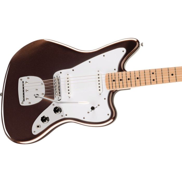 Squier Affinity Series Jaguar MN, Mystic Metallic Brown angled view