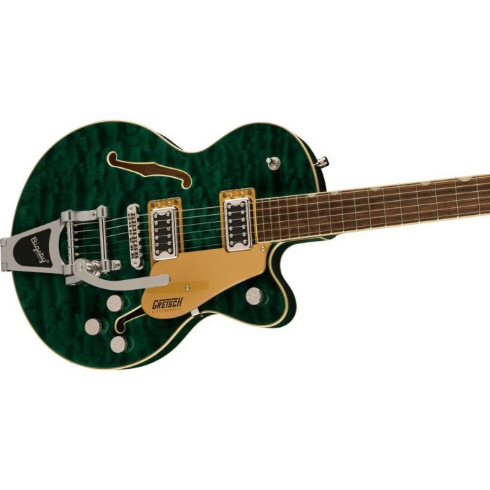 Gretsch G5655t-QM Electromatic CB Jr SC QM w Bigsby Mariana, angled view