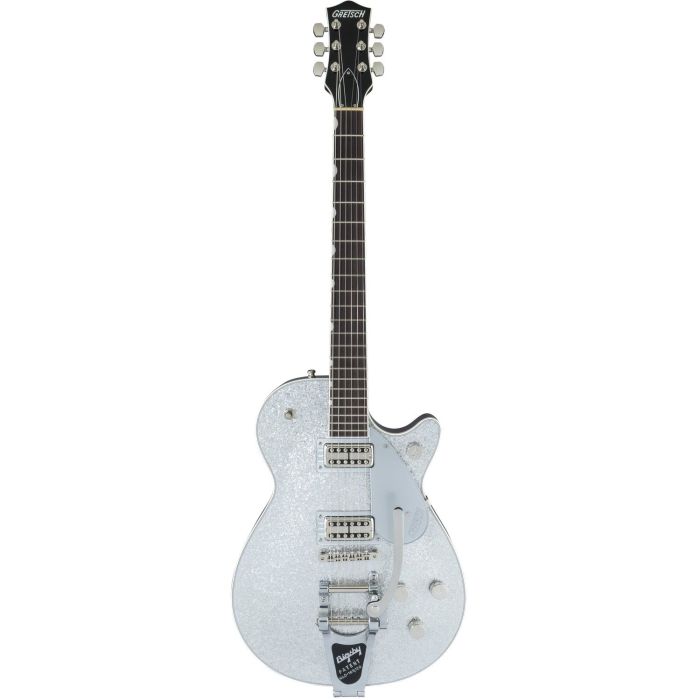 Gretsch G6129t Players Edition Jet Ft w Bigsby RW, Silver Sparkle front view