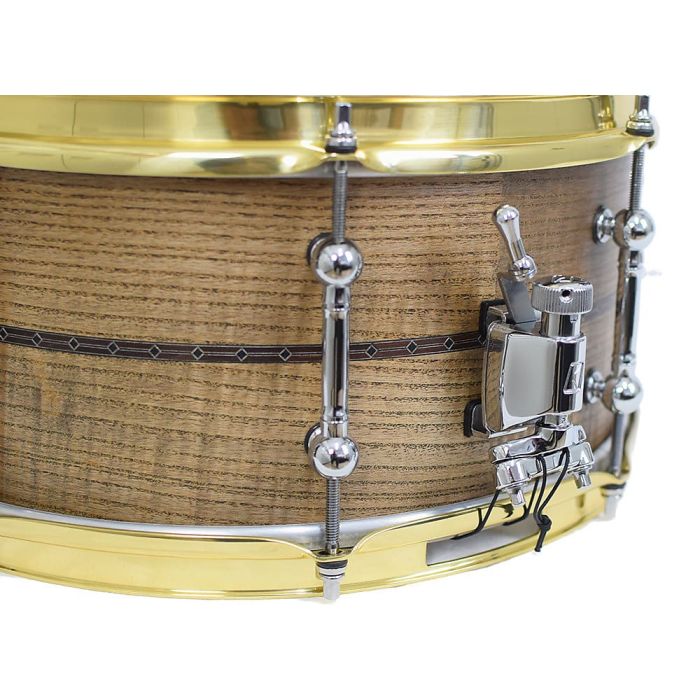 Tama STAR Reserve 14 x 6.5 Snare Drum, Oiled Curly Ash throw