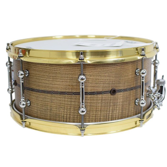 Tama STAR Reserve 14 x 6.5 Snare Drum, Oiled Curly Ash side