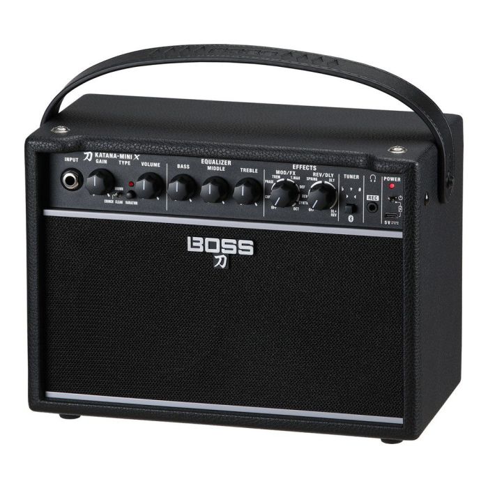 Boss Katana Mini X Guitar Amplifier, right-angled view