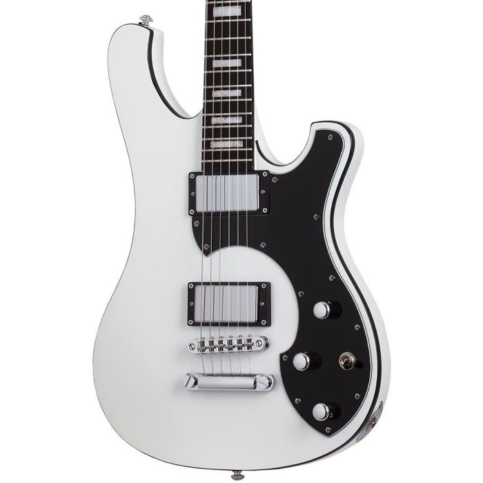 Schecter Stargazer-6 Gloss White Electric Guitar body front