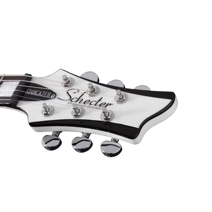 Schecter Stargazer-6 Gloss White Electric Guitar headstock