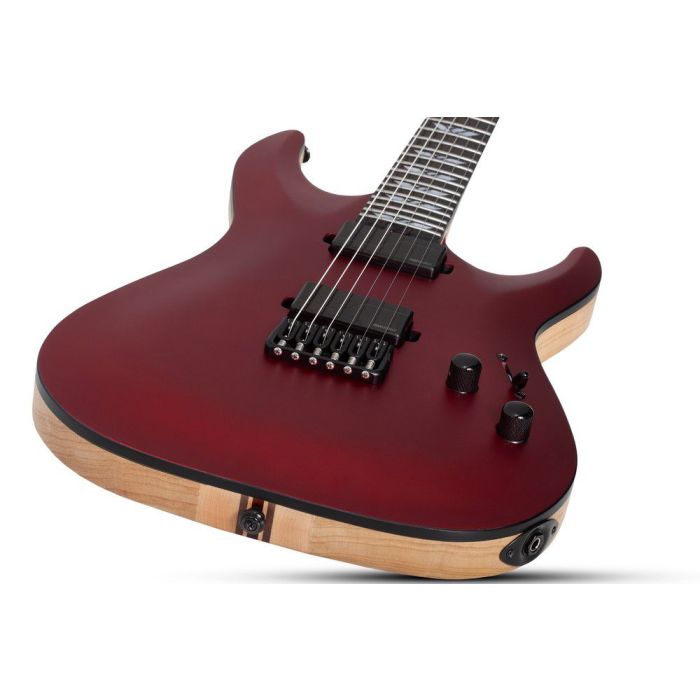 Schecter C-1 SLS Custom Racing Red body closeup