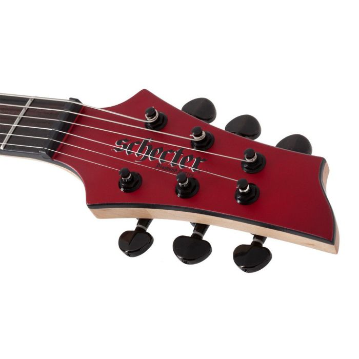 Schecter C-1 SLS Custom Racing Red headstock front