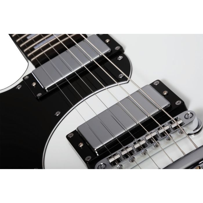 Schecter Stargazer-6 Gloss White Left Handed Electric Guitar pickups 