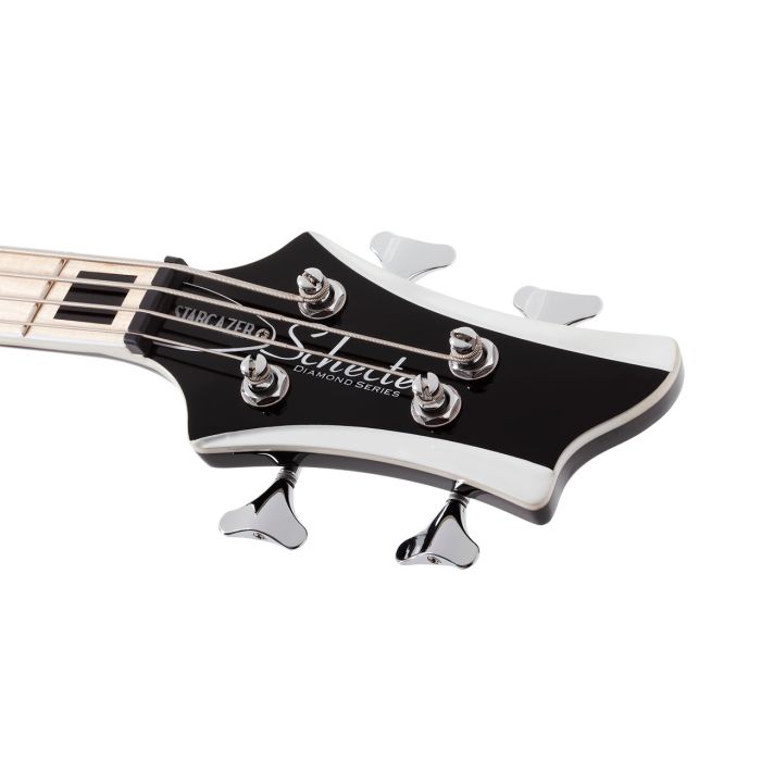 Schecter Stargazer-4 Gloss Black Bass Guitar headstock