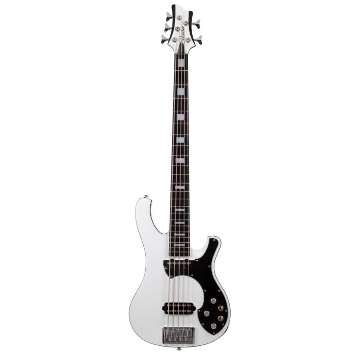 Schecter Stargazer-5 Gloss White Bass Guitar front