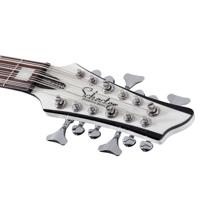 Schecter Stargazer-12 Bass Gloss White Bass Guitar headstock