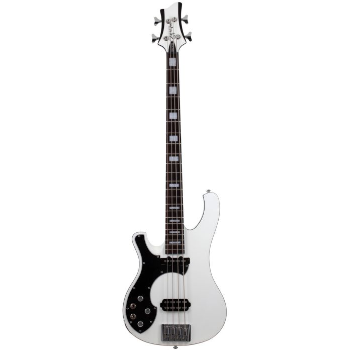 Schecter Stargazer-4 Gloss White Left Handed Bass Guitar front