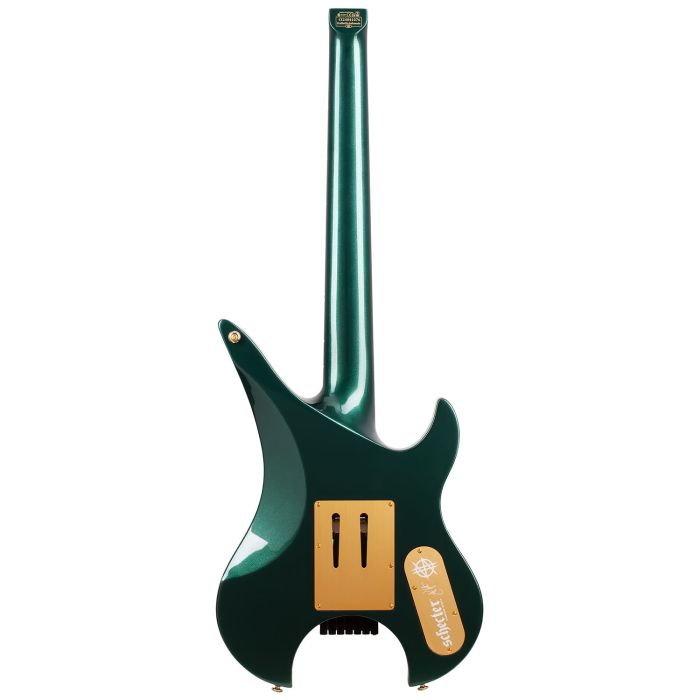 Schecter Synyster Gates Left-Handed Custom 7 TR, Oak Green Metallic rear view