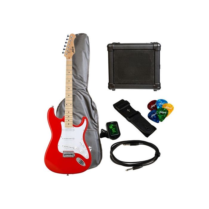 Antiquity ST Guitar & Amp Pack - Red