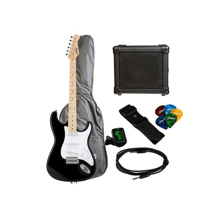 Antiquity ST Guitar & Amp Pack - Black