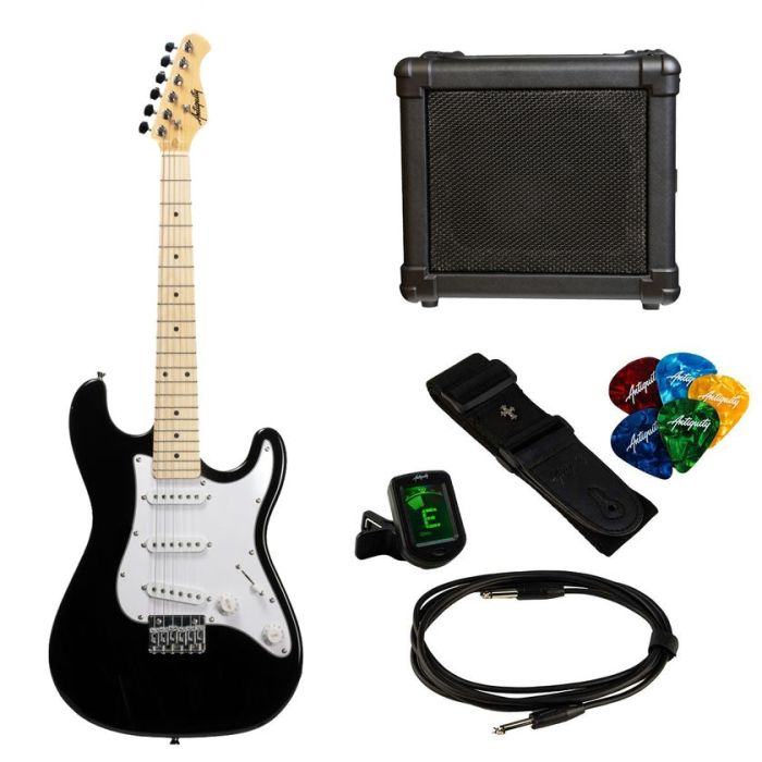 Antiquity Mini ST Guitar & Amp Pack - Black