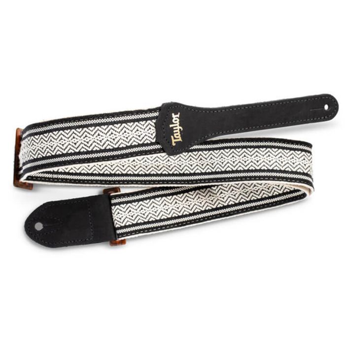 Taylor Academy Strap White and Black Jacquard Cotton 2 Inch