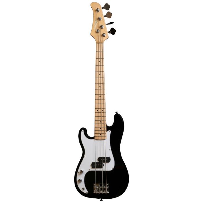 Antiquity AQ-PB Three-Quarter Size Mini Bass Guitar, Black LH front