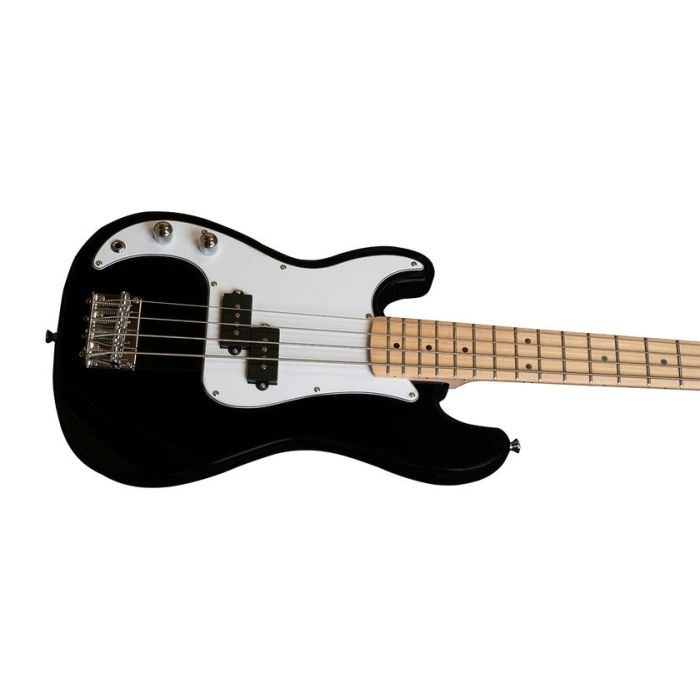 Antiquity AQ-PB Three-Quarter Size Mini Bass Guitar, Black LH body