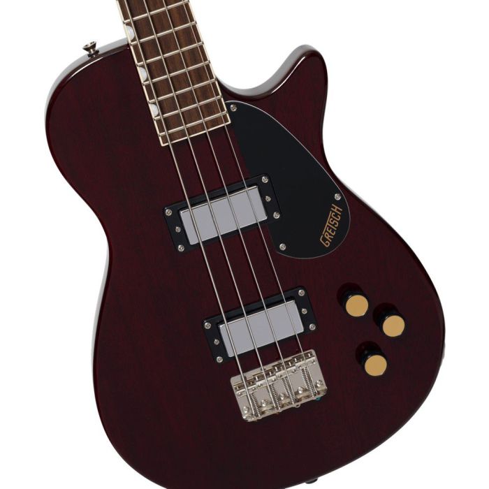 Gretsch Streamliner Jet Club Bass Single-Cut IL, Walnut Stain body closeup