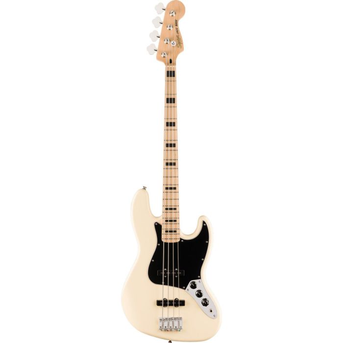 Squier Affinity Series Active Jazz Bass MN BPG, Olympic White front view